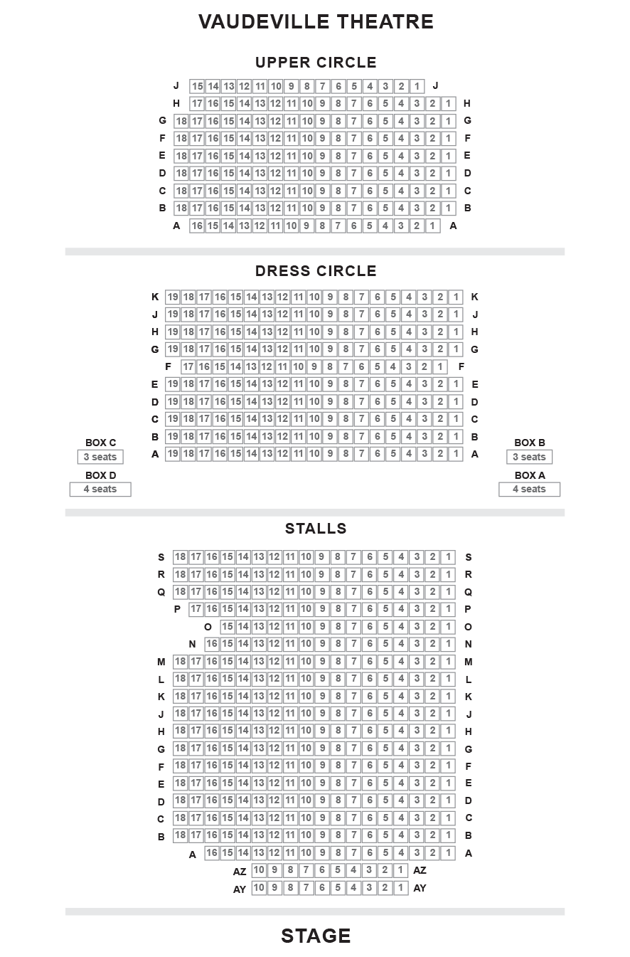 Seating Plan - Vaudeville Theatre